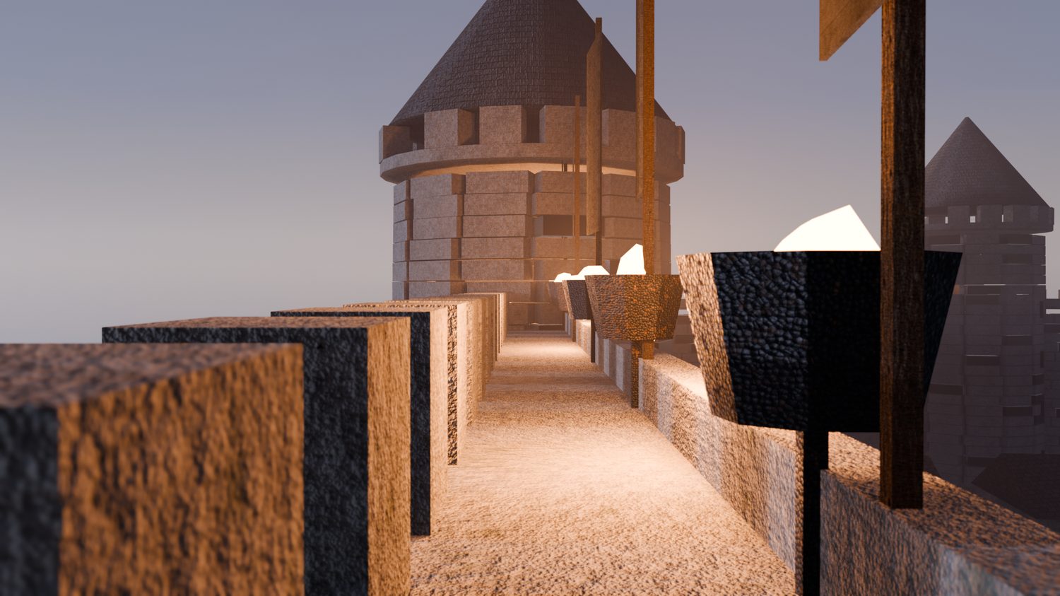 The wall-walk at Ashhold fortress